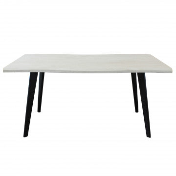 Tavolo piano MDF melaminico effetto legno struttura metallo 160x90x75