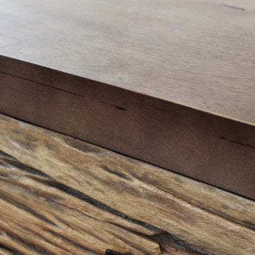 Mobile in legno e metallo con 3 cassetti e 2 ante, 160x40x85 cm