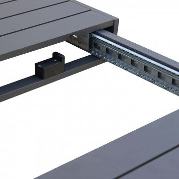 Tavolo alluminio allungabile 160/240 x 100 cm, altezza 74 cm