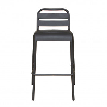 Sgabello alto in acciaio con trattamento antiruggine, 50x51x95 cm