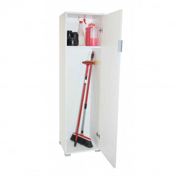 Portascope in truciolare bilaminato bianco, 40x33x151 cm