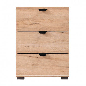 Comodino 45x40x63 cm truciolare bilaminato rovere chiaro