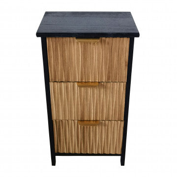 Mobiletto in legno con 3 cassetti, dimensioni 34x25x60,5 cm