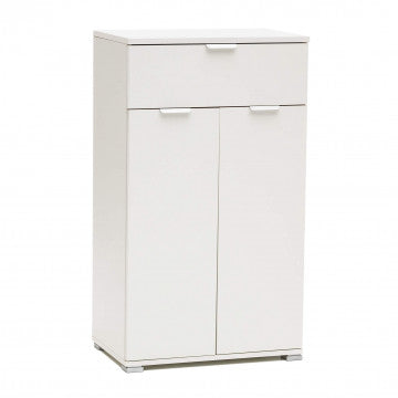 Mobiletto 2 ante 1 cassetto bianco 60x38x103 cm truciolare