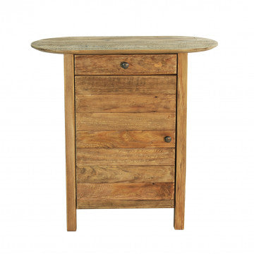 Mobiletto in pino riciclato, 75x35x76 cm, colore marrone, peso 15 kg