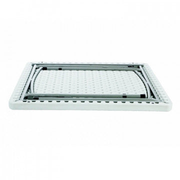 Tavolo Catering Pieghevole 90x90 cm Bianco Acciaio