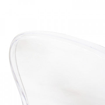 Sedia in policarbonato trasparente, dimensioni 46,3x53x89,6 cm