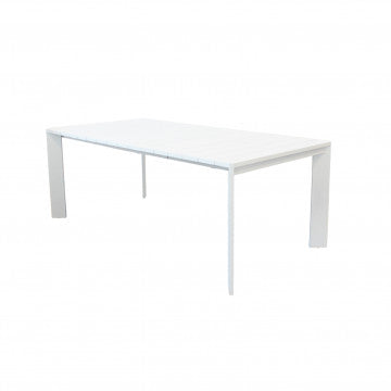 Tavolo alluminio verniciato bianco 200/250x100x75cm struttura