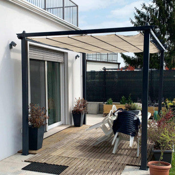 Gazebo 3x4 metri telo poliestere 180 gr struttura alluminio