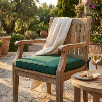 Cuscino seduta sfoderabile idrorepellente poliestere 39x39x4 cm