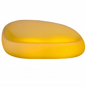 Divano luminoso polietilene giallo 180x88x86 cm ricaricabile USB