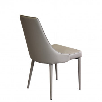 Sedia in ecopelle tortora, dimensioni 46,5x59x89 cm, peso 7,7 kg