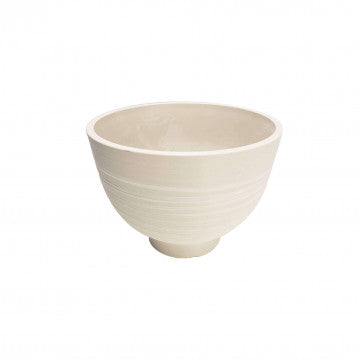 Vaso grande in fibra sintetica, diametro 45 cm, altezza 32 cm, colore bianco