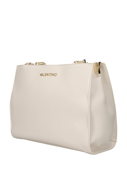 Valentino Bags Borsa A Spalla Hira In Ecopelle Con Chiusura Doppia Cerniera Calamita Tracolla 32x25x14 Cm