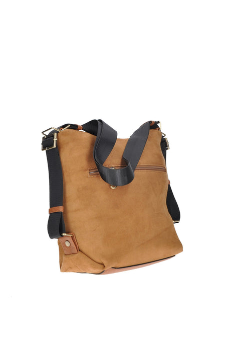 252342 Borsa a Tracolla Cayetana in Camoscio con Chiusura a Cerniera e Tasca Posteriore Misura 32x27x12 cm Pepe Moll