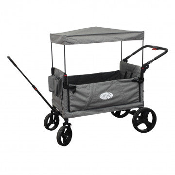 Carrello con tettuccio in poliestere e metallo, dimensioni 88x51x39 cm