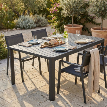 Tavolo allungabile in alluminio verniciato 100/150 x 150 cm