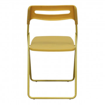 Sedia in polipropilene impilabile colore giallo 40x43x78 cm peso 3,25 kg