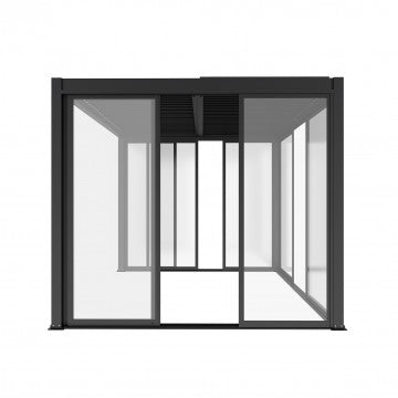 Laterale scorrevole vetro 270x238 cm pergola bioclimatica alluminio