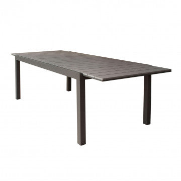 Pental Table 180/240 x 100 - Table d'extérieur extensible avec structure en aluminium et plateau en polywood