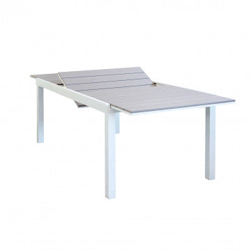 Pental Table 180/240 x 100 - Table d'extérieur extensible avec structure en aluminium et plateau en polywood