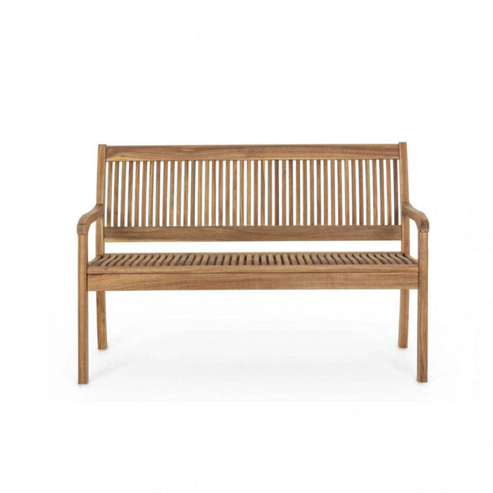 Panca 2 Posti Legno Acacia Massiccio 120x62x88h cm Marrone