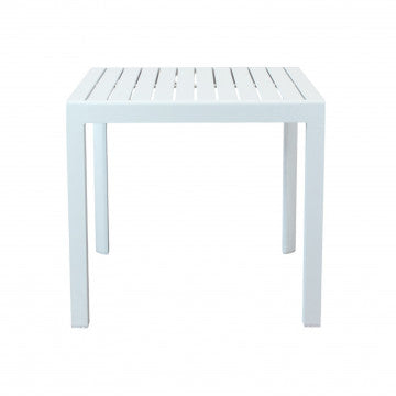 Tavolo quadrato 80x80 struttura alluminio verniciato bianco