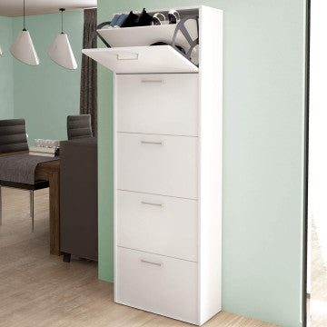 Scarpiera Molly 5 Ante Bianco 59x25x172h cm
