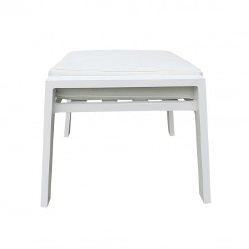 Poggiapiedi in alluminio verniciato con cuscino 56x65x41 cm