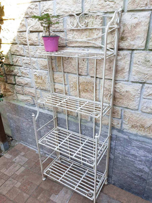 Étagère Noelle 4 Piani Acciaio Bianco 61x32x156h cm