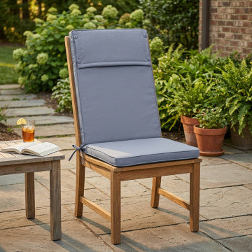 Cuscino sfoderabile in poliestere idrorepellente grigio 113x49 cm