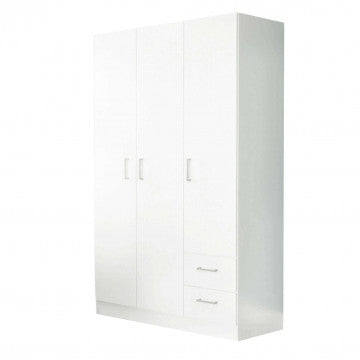 Armadio 3 ante e 2 cassetti truciolare bilaminato 120x52x190 cm