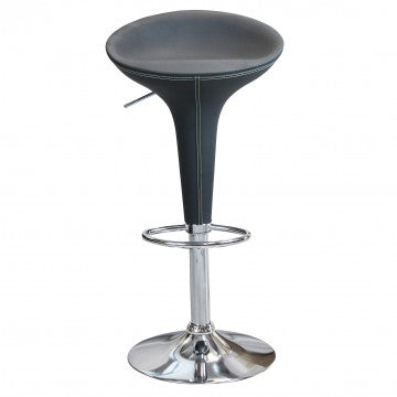 Sgabello regolabile in metallo e plastica grigio 39,5x44,5x58-78 cm