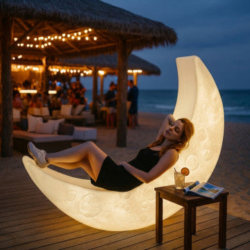 Lettino luminoso in polietilene 150x40x85 cm con ricarica USB