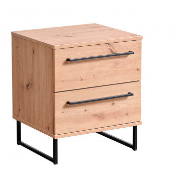 Comodino rovere artigiano 45,5x35x54 cm in truciolare bilaminato