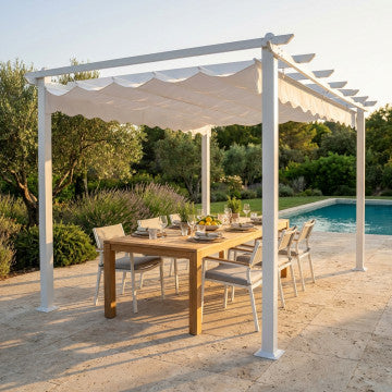 Gazebo struttura in alluminio e metallo telo poliestere 180 gr 3x4 m
