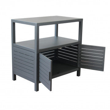 Mobiletto in alluminio verniciato - Dimensioni 90x55x90 cm - Antracite