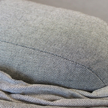 Conchiglia in alluminio wicker antracite con cuscino 15 cm grigio