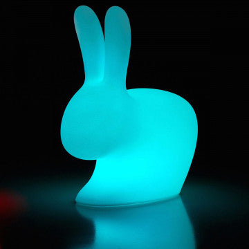 Coniglietto luminoso grande in polietilene, 39x68x79 cm, ricaricabile USB