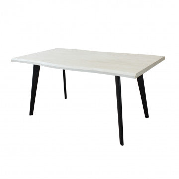 Tavolo piano MDF melaminico effetto legno struttura metallo 160x90x75