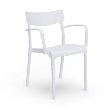 Poltrona struttura monoblocco polipropilene e fibra di vetro 56x54x80 cm