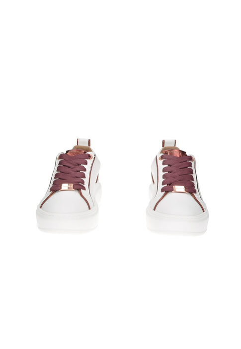 Sneaker Donna Stone High Alexander Smith In Pelle Con Lacci Sottopiede Imbottito Fondo Gomma Con Para Alta 5 Cm