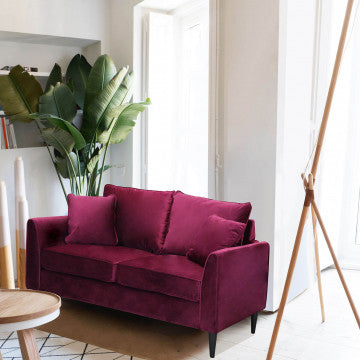 Divano 2 posti in velluto, 152 x 81 x 89 cm, 34 kg