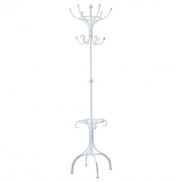 Appendiabiti in ferro acciaio colore bianco dimensioni 48x42x191,5 cm