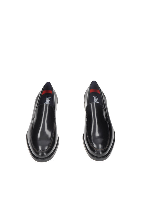 Mocassino Callaghan Brian In Pelle Con Sottopiede Imbottito E Fondo Gomma Con Tacco Alto 3 Cm