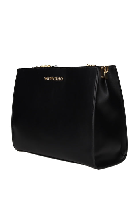 Valentino Bags Borsa A Spalla Hira In Ecopelle Con Chiusura Doppia Cerniera Calamita Tracolla 32x25x14 Cm