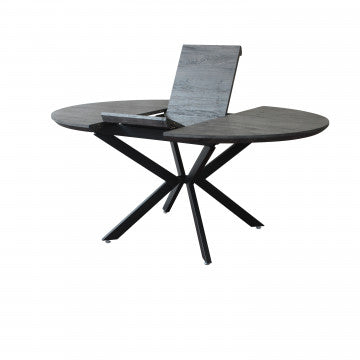 Tavolo rotondo allungabile 120-160 cm piano melaminico struttura metallo