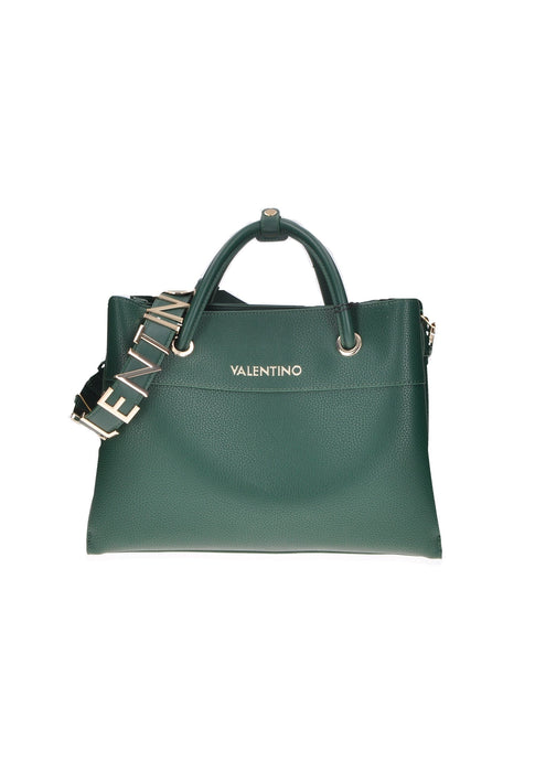 Shopping Alexia In Ecopelle Con Logo Minimal Sul Frontale Valentino Bags Misure 27x35x14 Cm Tracolla Rimovibile