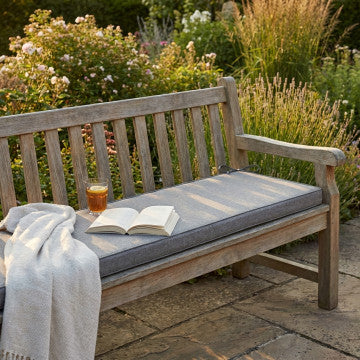 Cuscino sfoderabile 150x45 cm in poliestere grigio chiaro melange