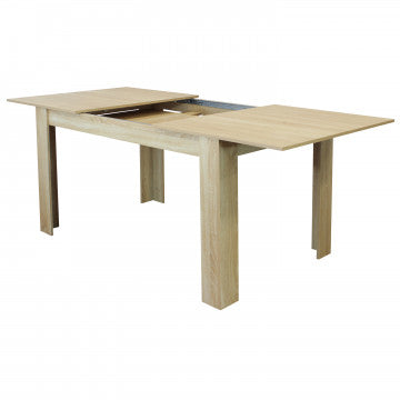 Tavolo allungabile in melamina marrone chiaro 140/190x90 cm